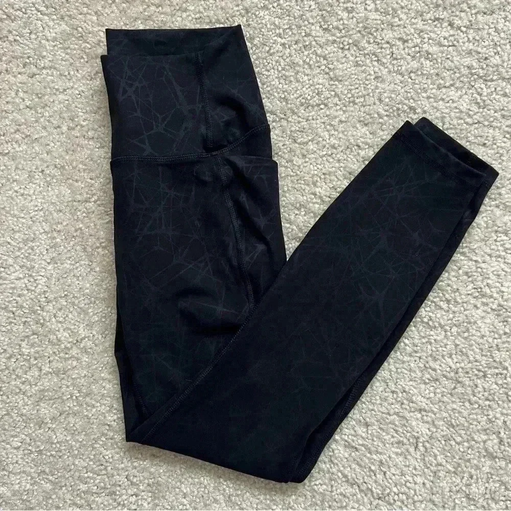 Spyder Active Performance High Rise Tight Fit Leggings Black Women’s Size Small